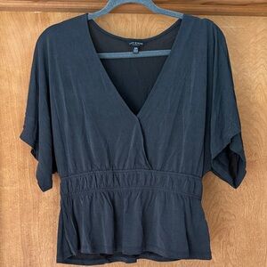 Lucky Brand Black V-Neck Blouse